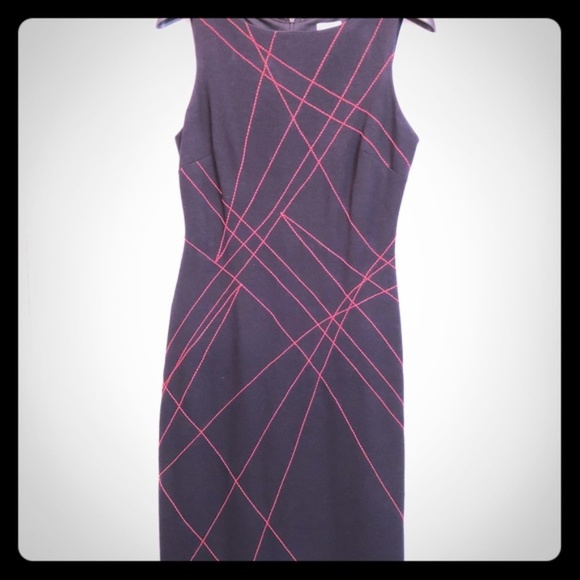 CACHE Black and Red Sheath Dress - Picture 1 of 4